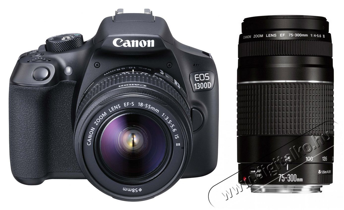 CANON EOS 1300D + 18-55mm IS II +50mm 1,8 STM Kit Fényképezőgép / kamera - DSLR tükörreflexes fényképezőgép - 303519