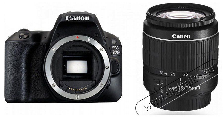 CANON EOS 200D + EF-S 18-55mm f/3,5-5,6 DC III Kit Fényképezőgép / kamera - DSLR tükörreflexes fényképezőgép - 320656