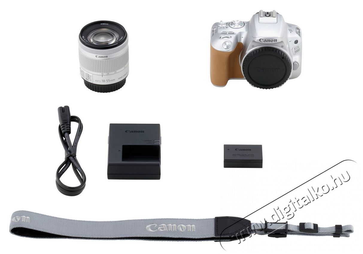 CANON EOS 200D + EF-S 18-55mm f/4-5.6 IS STM kit - ezüst Fényképezőgép / kamera - DSLR tükörreflexes fényképezőgép - 325238