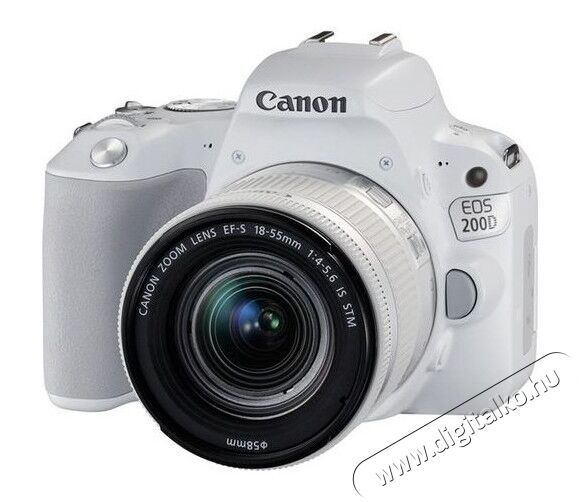 CANON EOS 200D + EF-S 18-55mm f/4-5.6 IS STM kit - fehér Fényképezőgép / kamera - DSLR tükörreflexes fényképezőgép - 325239