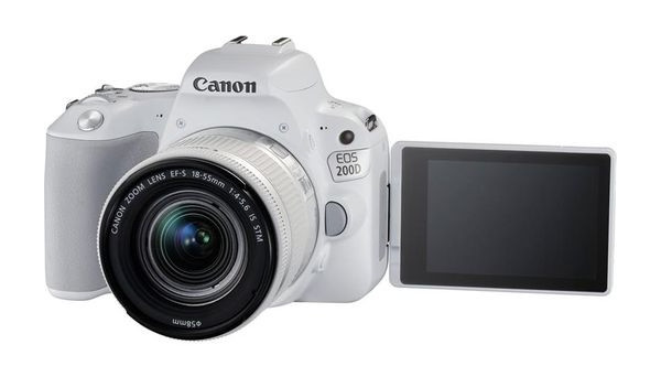 CANON EOS 200D + EF-S 18-55mm f/4-5.6 IS STM kit - fehér Fényképezőgép / kamera - DSLR tükörreflexes fényképezőgép - 325239