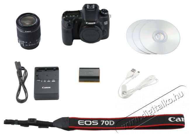 CANON EOS 70D + 18-55mm IS STM Kit Fényképezőgép / kamera - DSLR tükörreflexes fényképezőgép - 273382
