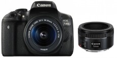 CANON EOS 750D + 18-55mm IS STM + 50mm STM Kit Fényképezőgép / kamera - DSLR tükörreflexes fényképezőgép - 307775
