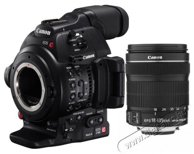 CANON EOS C 100 Mark II professzionális videokamera + EF-S 18-135mm objektív Fényképezőgép / kamera - Memóriakártyás videokamera - Professzionális - 297662