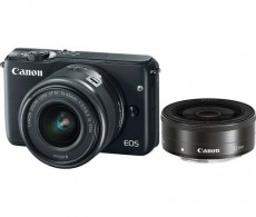 CANON EOS M100 + 15-45mm + 22mm Kit fekete F&eacute;nyk&eacute;pezőg&eacute;p / kamera - MILC cser&eacute;lhető objekt&iacute;ves kompakt f&eacute;nyk&eacute;pezőg&eacute;p - 340326