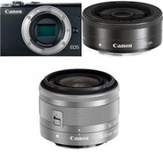 CANON EOS M100 + 15-45mm + 22mm Kit fekete F&eacute;nyk&eacute;pezőg&eacute;p / kamera - MILC cser&eacute;lhető objekt&iacute;ves kompakt f&eacute;nyk&eacute;pezőg&eacute;p - 340326