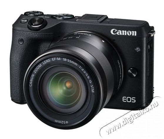 CANON EOS M3 + 18-55mm IS STM Premium kit (EH27-CJ tok + EM-E2 nyakpánt + 16GB SD kártya) Fényképezőgép / kamera - MILC cserélhető objektíves kompakt fényképezőgép - 285026
