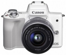 CANON EOS M50 + EF-M 15-45mm Kit feh&eacute;r F&eacute;nyk&eacute;pezőg&eacute;p / kamera - MILC cser&eacute;lhető objekt&iacute;ves kompakt f&eacute;nyk&eacute;pezőg&eacute;p - 337747