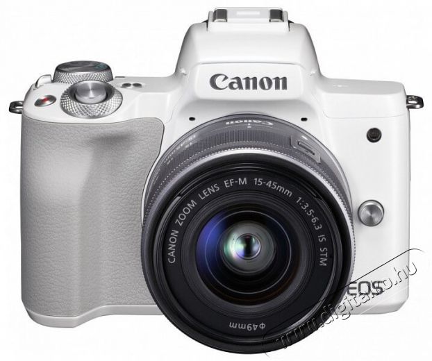 CANON EOS M50 + EF-M 15-45mm Kit feh&eacute;r F&eacute;nyk&eacute;pezőg&eacute;p / kamera - MILC cser&eacute;lhető objekt&iacute;ves kompakt f&eacute;nyk&eacute;pezőg&eacute;p - 337747