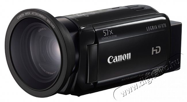 CANON Legria HF R78 videokamera + WA-H43 nagylátószögű előtét Fényképezőgép / kamera - Memóriakártyás videokamera - Kompakt - 296764