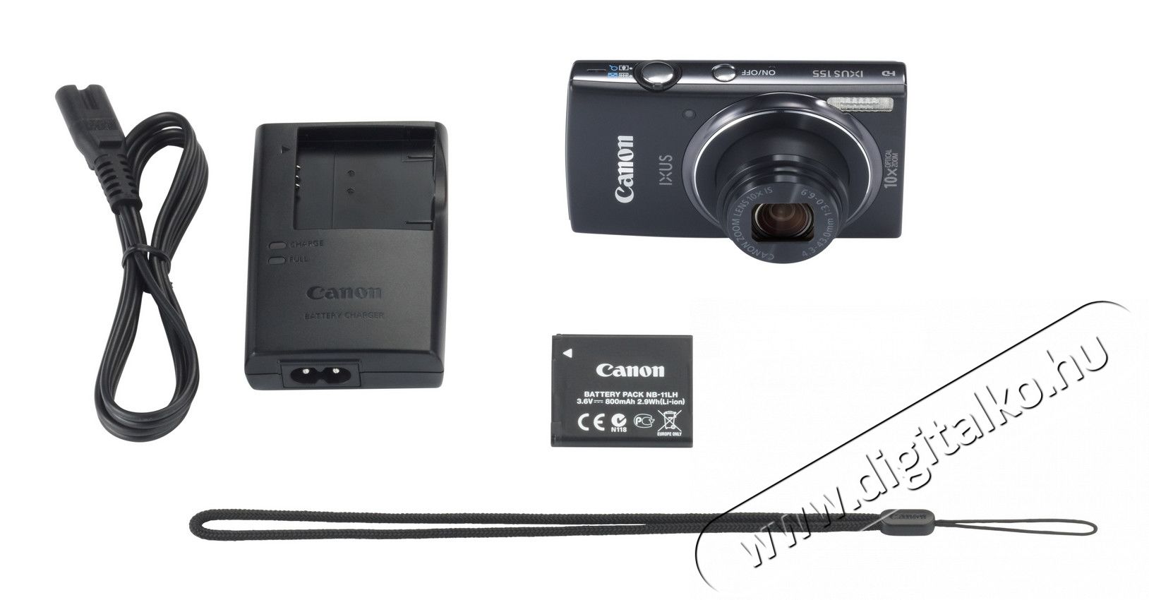 CANON IXUS 155 - fekete F&eacute;nyk&eacute;pezőg&eacute;p / kamera - Kompakt f&eacute;nyk&eacute;pezőg&eacute;p - Norm&aacute;l tud&aacute;s&uacute; kompakt - 275251