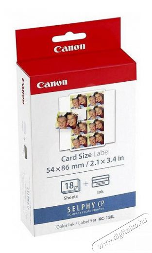 CANON KC-18IL mini matrica Fotó-Videó kiegészítők - Kisméretű fotónyomtató - Fotópapír - 315122
