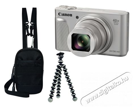 CANON PowerShot SX730 HS Travel Kit digitális fényképezőgép - ezüst Fényképezőgép / kamera - Ultrazoom fényképezőgép - Kompakt méretű - 354264