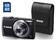 CANON PowerShot A3500 IS + DCC-520 + 4GB SDHC Szett - fekete F&eacute;nyk&eacute;pezőg&eacute;p / kamera - Kompakt f&eacute;nyk&eacute;pezőg&eacute;p - Norm&aacute;l tud&aacute;s&uacute; kompakt - 274190