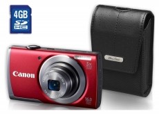 CANON PowerShot A3500 IS + DCC-520 + 4GB SDHC Szett - piros F&eacute;nyk&eacute;pezőg&eacute;p / kamera - Kompakt f&eacute;nyk&eacute;pezőg&eacute;p - Norm&aacute;l tud&aacute;s&uacute; kompakt - 274194