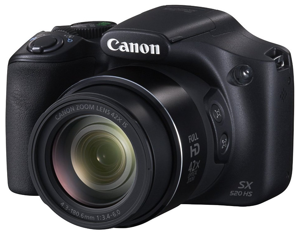 CANON PowerShot SX520 HS - fekete F&eacute;nyk&eacute;pezőg&eacute;p / kamera - Ultrazoom f&eacute;nyk&eacute;pezőg&eacute;p - K&ouml;zepes m&eacute;retű - 279143