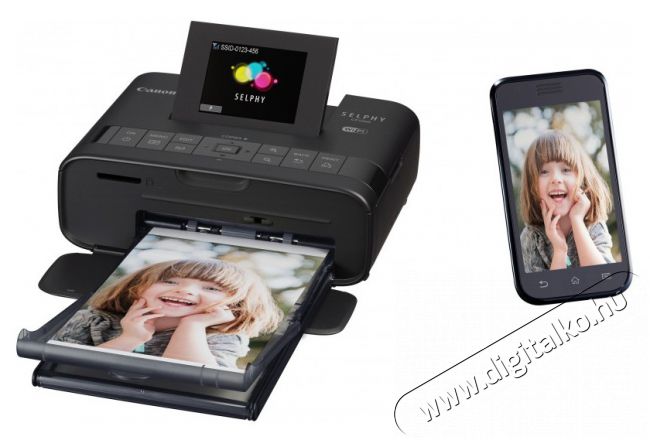 CANON Selphy CP1200 fotónyomtató - fekete + 54 RP fotópapír szett Fotó-Videó kiegészítők - Kisméretű fotónyomtató - Kisméretű fotónyomtató - 303524