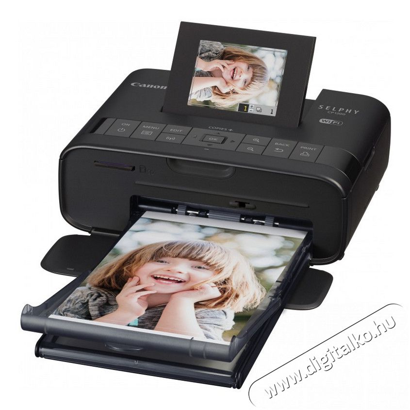 CANON Selphy CP1200 fotónyomtató - fekete + 54 RP fotópapír szett Fotó-Videó kiegészítők - Kisméretű fotónyomtató - Kisméretű fotónyomtató - 303524