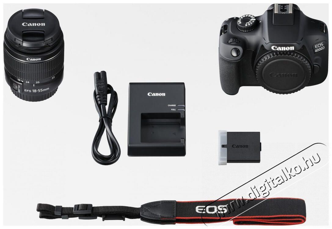 CANON EOS 4000D + EF-S 18-55mm f/3.5-5.6 DC III + CB-SB130 táska + 16GB SD kártya kit Fényképezőgép / kamera - DSLR tükörreflexes fényképezőgép - 345091