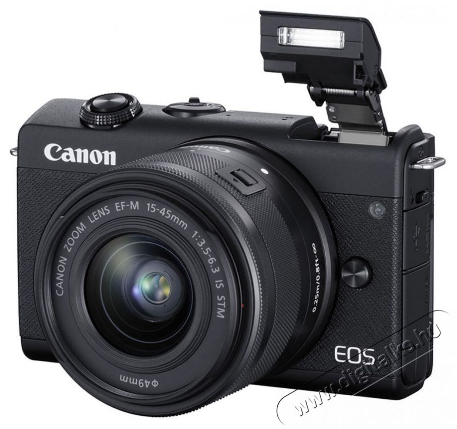 CANON EOS M200 + 15-45mm f&eacute;nyk&eacute;pezőg&eacute;p - fekete F&eacute;nyk&eacute;pezőg&eacute;p / kamera - MILC cser&eacute;lhető objekt&iacute;ves kompakt f&eacute;nyk&eacute;pezőg&eacute;p - 375726
