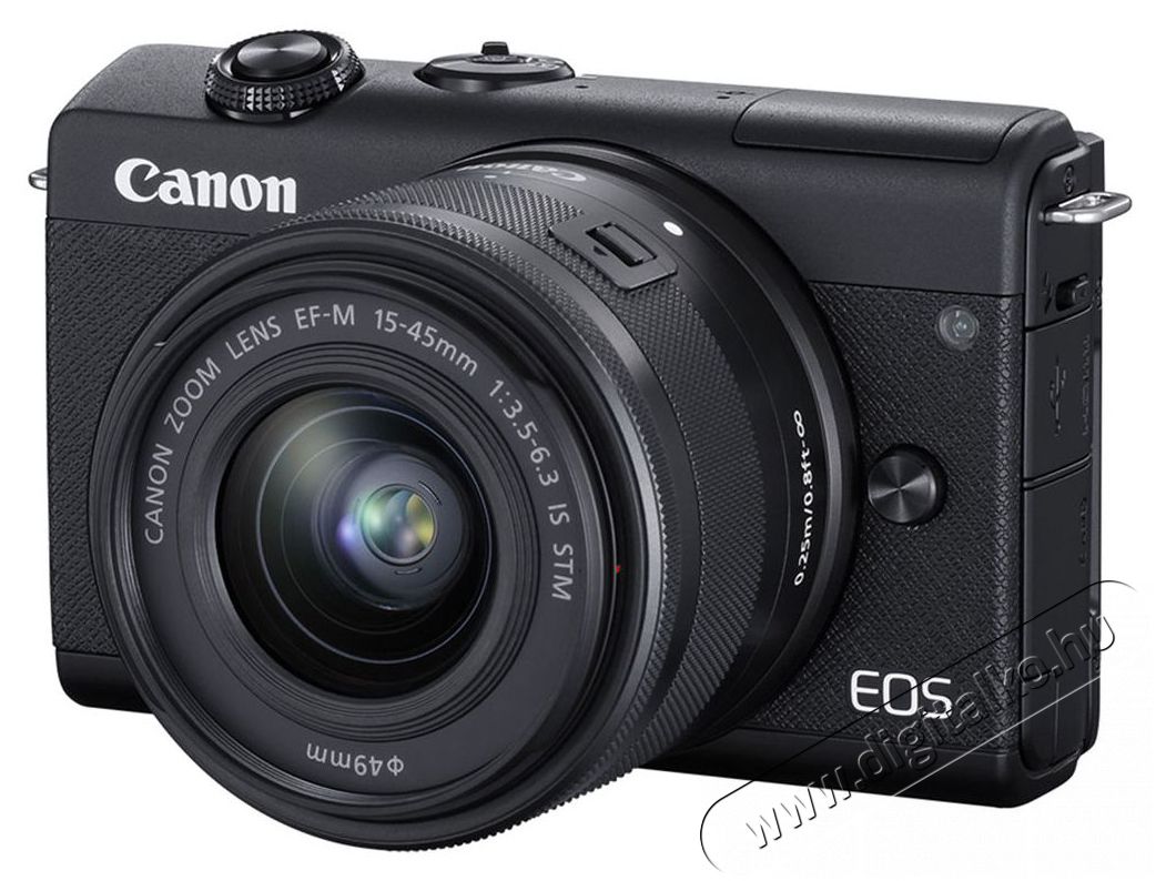 CANON EOS M200 + 15-45mm f&eacute;nyk&eacute;pezőg&eacute;p - fekete F&eacute;nyk&eacute;pezőg&eacute;p / kamera - MILC cser&eacute;lhető objekt&iacute;ves kompakt f&eacute;nyk&eacute;pezőg&eacute;p - 375726