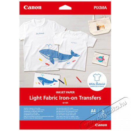 CANON LF-101 A4 5lap textilre vasalható fotópapír Fotó-Videó kiegészítők - Kisméretű fotónyomtató - Fotópapír - 377759