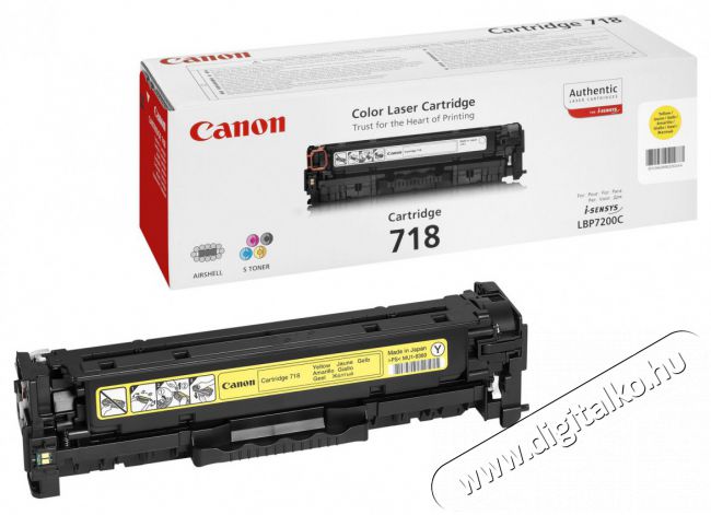 CANON CRG-718Y Sárga toner Iroda és számítástechnika - Nyomtató - Kiegészítő - 384875