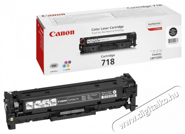 CANON CRG-718Bk fekete toner Iroda és számítástechnika - Nyomtató - Kiegészítő - 398580