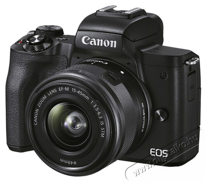 CANON EOS M50 MKII Fekete M15-45S+SB130+16GB EU26 kit (4728C056) F&eacute;nyk&eacute;pezőg&eacute;p / kamera - MILC cser&eacute;lhető objekt&iacute;ves kompakt f&eacute;nyk&eacute;pezőg&eacute;p - 400087