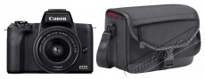 CANON EOS M50 MKII Fekete M15-45S+SB130+16GB EU26 kit (4728C056) F&eacute;nyk&eacute;pezőg&eacute;p / kamera - MILC cser&eacute;lhető objekt&iacute;ves kompakt f&eacute;nyk&eacute;pezőg&eacute;p - 400087