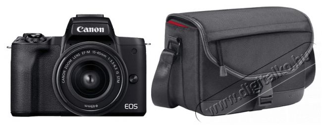 CANON EOS M50 MKII Fekete M15-45S+SB130+16GB EU26 kit (4728C056) F&eacute;nyk&eacute;pezőg&eacute;p / kamera - MILC cser&eacute;lhető objekt&iacute;ves kompakt f&eacute;nyk&eacute;pezőg&eacute;p - 400087