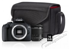 CANON EOS 2000D DSLR fényképezőgép kit (18-55mm IS II objektívvel) + Canon táska + 16GB SD Fényképezőgép / kamera - DSLR tükörreflexes fényképezőgép - 493790
