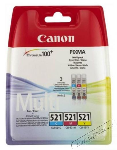 CANON patron CLI-521 Multipack 3 szín Iroda és számítástechnika - Nyomtató - Kiegészítő - 507405