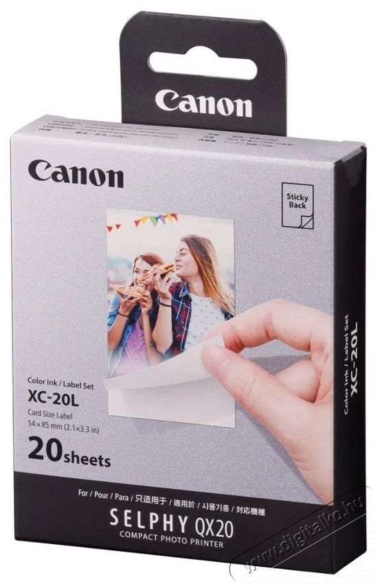 CANON xc-20L nyomtat&oacute; pap&iacute;r Fot&oacute;-Vide&oacute; kieg&eacute;sz&iacute;tők - Kism&eacute;retű fot&oacute;nyomtat&oacute; - Fot&oacute;pap&iacute;r - 531229