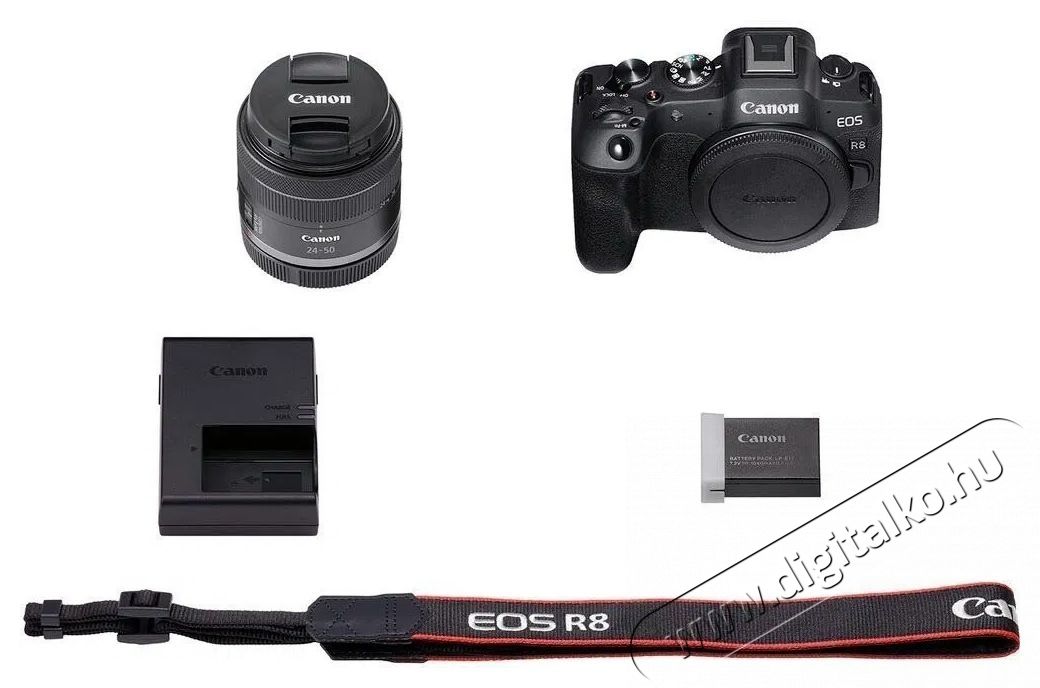 CANON EOS R8 + RF 24-50mm f/4.5-6.3 IS STM F&eacute;nyk&eacute;pezőg&eacute;p / kamera - MILC cser&eacute;lhető objekt&iacute;ves kompakt f&eacute;nyk&eacute;pezőg&eacute;p - 531245