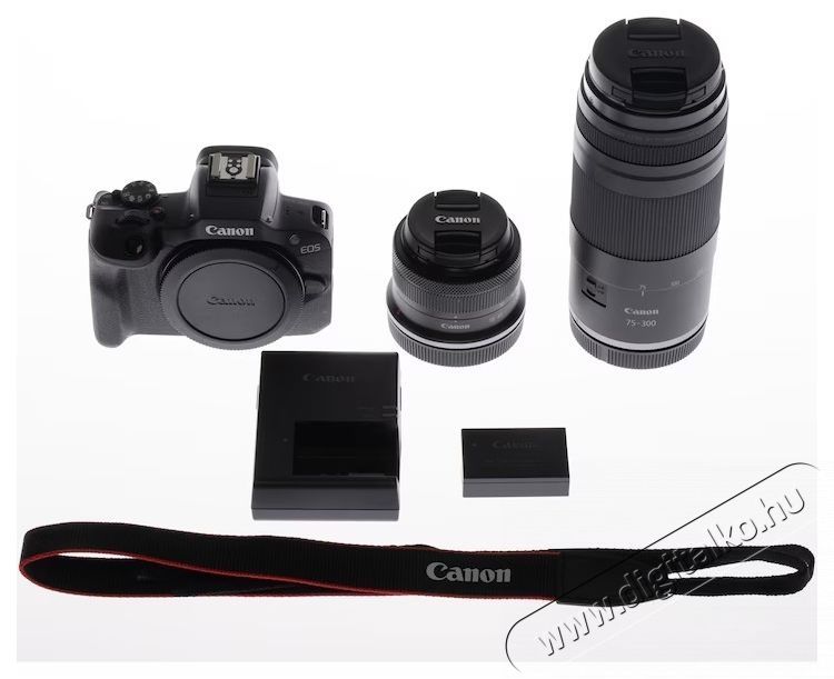 CANON EOS R100 t&uuml;k&ouml;r n&eacute;lk&uuml;li f&eacute;nyk&eacute;pezőg&eacute;p, 24.1MP + RF-S 18-45mm f/4.5-6.3 objekt&iacute;v + RF 75-300mm f/4-5.6 objekt&iacute;v, Fekete (6052C121AC) F&eacute;nyk&eacute;pezőg&eacute;p / kamera - MILC cser&eacute;lhető objekt&iacute;ves kompakt f&eacute;nyk&eacute;pezőg&eacute;p - 534773