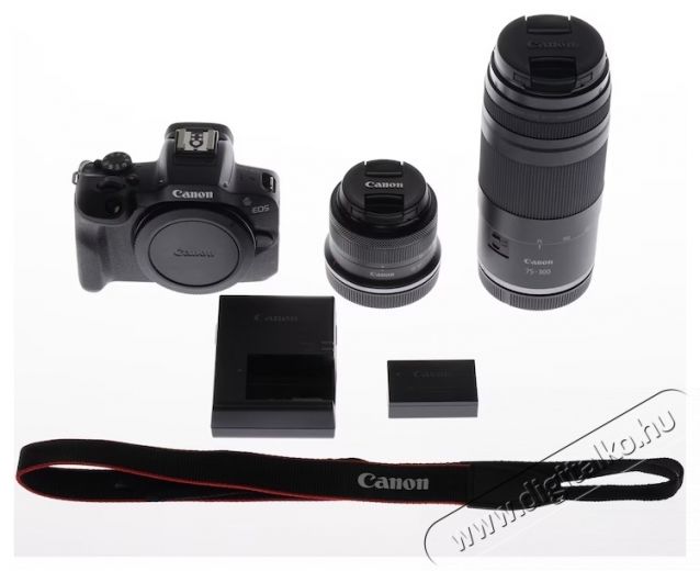 CANON EOS R100 t&uuml;k&ouml;r n&eacute;lk&uuml;li f&eacute;nyk&eacute;pezőg&eacute;p, 24.1MP + RF-S 18-45mm f/4.5-6.3 objekt&iacute;v + RF 75-300mm f/4-5.6 objekt&iacute;v, Fekete (6052C121AC) F&eacute;nyk&eacute;pezőg&eacute;p / kamera - MILC cser&eacute;lhető objekt&iacute;ves kompakt f&eacute;nyk&eacute;pezőg&eacute;p - 534773