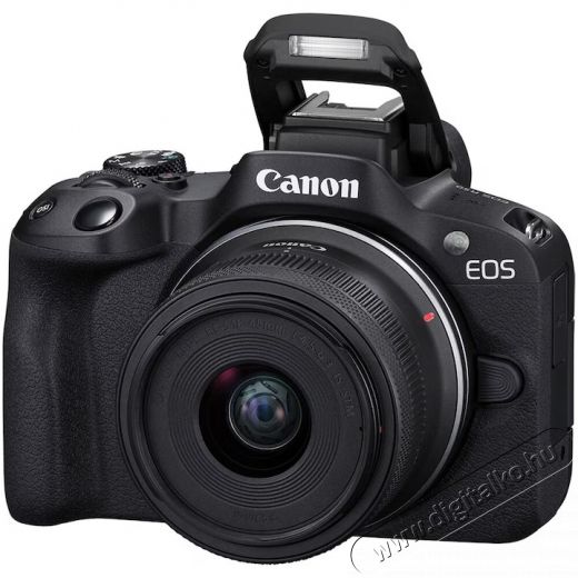 CANON EOS R50 t&uuml;k&ouml;r n&eacute;lk&uuml;li kamera, 24.2 MP, 4K + 18-45 mm objekt&iacute;v, Fekete (5811C033AA) F&eacute;nyk&eacute;pezőg&eacute;p / kamera - MILC cser&eacute;lhető objekt&iacute;ves kompakt f&eacute;nyk&eacute;pezőg&eacute;p - 534772