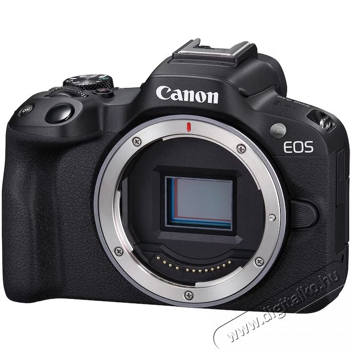 CANON EOS R50 t&uuml;k&ouml;r n&eacute;lk&uuml;li kamera, 24.2 MP, 4K + 18-45 mm objekt&iacute;v, Fekete (5811C033AA) F&eacute;nyk&eacute;pezőg&eacute;p / kamera - MILC cser&eacute;lhető objekt&iacute;ves kompakt f&eacute;nyk&eacute;pezőg&eacute;p - 534772