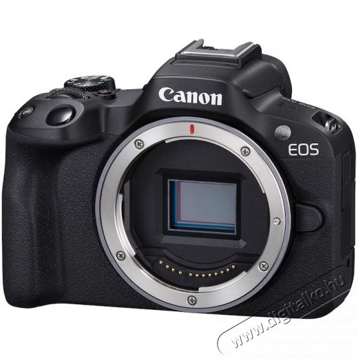 CANON EOS R50 t&uuml;k&ouml;r n&eacute;lk&uuml;li kamera, 24.2 MP, 4K + 18-45 mm objekt&iacute;v, Fekete (5811C033AA) F&eacute;nyk&eacute;pezőg&eacute;p / kamera - MILC cser&eacute;lhető objekt&iacute;ves kompakt f&eacute;nyk&eacute;pezőg&eacute;p - 534772