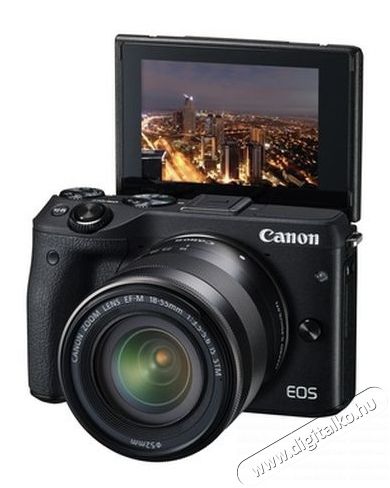 CANON EOS M3 + 18-55mm IS STM Premium kit (EH27-CJ tok + EM-E2 nyakpánt + 16GB SD kártya) Fényképezőgép / kamera - MILC cserélhető objektíves kompakt fényképezőgép - 285026