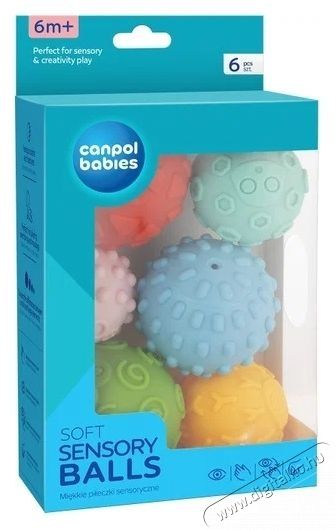 Canpol Babies puha &eacute;rz&eacute;kelős labd&aacute;k 6 darab H&aacute;ztart&aacute;s / Otthon / K&uuml;lt&eacute;r - J&aacute;t&eacute;k / Sport - Baba j&aacute;t&eacute;k - 537755