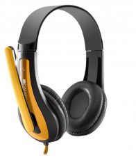Canyon CNS-CHSC1 fekete-sárga headset Audio-Video / Hifi / Multimédia - Fül és Fejhallgatók - Fejhallgató mikrofonnal / headset - 496809