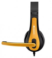 Canyon CNS-CHSC1 fekete-sárga headset Audio-Video / Hifi / Multimédia - Fül és Fejhallgatók - Fejhallgató mikrofonnal / headset - 496809