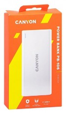 Canyon PB-106 10000mAh LiPo fehér power bank Mobil / Kommunikáció / Smart - Powerbank / Külső akkumulátor és töltő - 496788