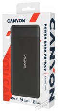Canyon PB-109 10000mAh LiPo (Lightning bemenet) fekete power bank Mobil / Kommunikáció / Smart - Powerbank / Külső akkumulátor és töltő - 496884