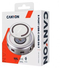 Canyon CNS-TDS07DG Type-C dokkoló Iroda és számítástechnika - Notebook kiegészítő - USB hub / elosztó - 500250