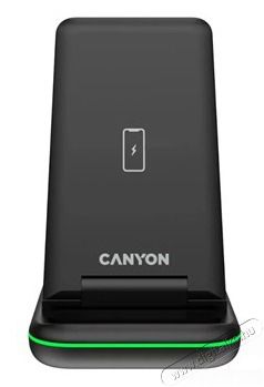 Canyon WS-304 3-in-1 15W univerz&aacute;lis vezet&eacute;k n&eacute;lk&uuml;li t&ouml;ltő adapter fekete (Qi) Akkuk &eacute;s t&ouml;ltők - Li-ion akkumul&aacute;tor &eacute;s t&ouml;ltő (gy&aacute;ri) - T&ouml;ltő / h&aacute;l&oacute;zati adapter - 500216