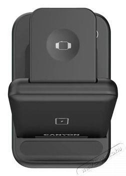 Canyon WS-304 3-in-1 15W univerz&aacute;lis vezet&eacute;k n&eacute;lk&uuml;li t&ouml;ltő adapter fekete (Qi) Akkuk &eacute;s t&ouml;ltők - Li-ion akkumul&aacute;tor &eacute;s t&ouml;ltő (gy&aacute;ri) - T&ouml;ltő / h&aacute;l&oacute;zati adapter - 500216