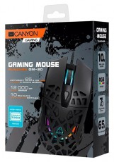 Canyon CND-SGM20B RGB vezetékes fekete gamer egér Iroda és számítástechnika - Egér - Vezetékes egér - 507053